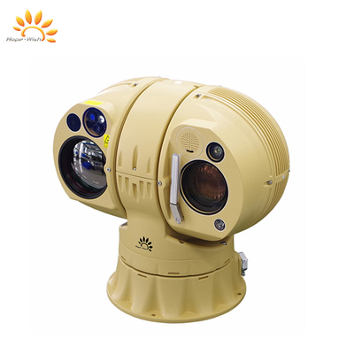 640 x 512 cámara PTZ térmica con precisión de posicionamiento GPS de 10 metros para vigilancia