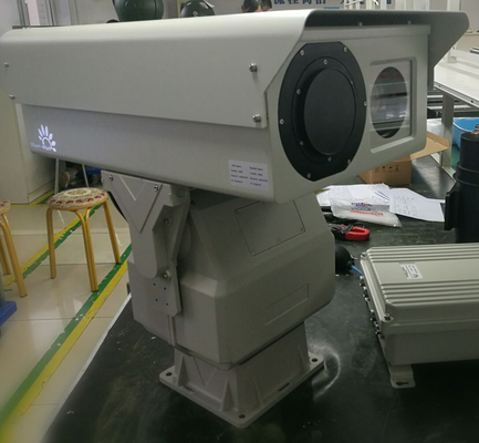 Cámara dual de la toma de imágenes térmica de Vision de la vigilancia costera pequeña con la lente de zoom óptico