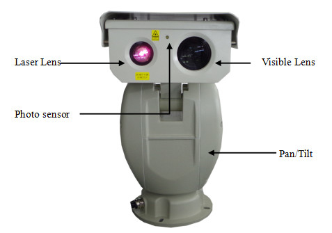 Sensor infrarrojo de la cámara CCTV Cmos de la cámara PTZ del laser de la gama larga de la visión nocturna del enfoque