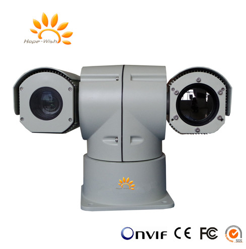 Infrared Vehicle Mounting Security Cameras , Dual Sensor PTZ Long Range Thermal Imager