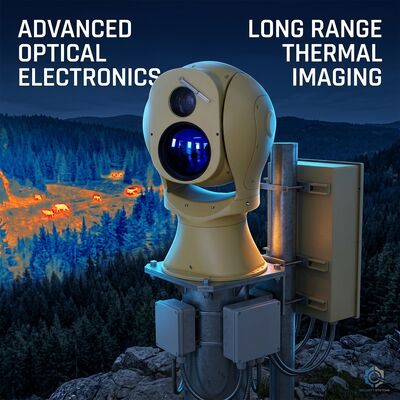 Cámara de imágenes térmicas PTZ con zoom óptico 10x IP66 a prueba de intemperie y seguimiento inteligente para la seguridad del perímetro