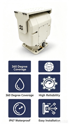 Unidad de inclinación de paneles de alto rendimiento con carga útil de 20 kg, rotación continua de 360 ° y protección IP67